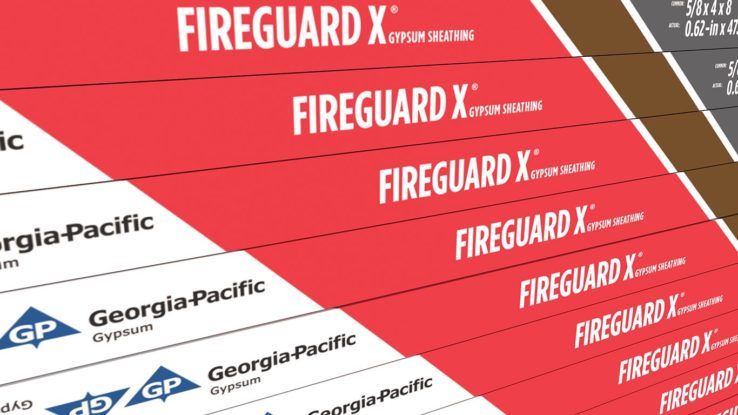 ToughRock Fireguard X Fire-Rated Gypsum Sheathing